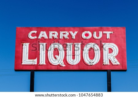 Carry Out Liquor sign I