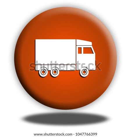 free delivery button isolated, 3d illustration