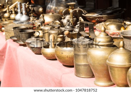 Traditional Brass ware at asian market