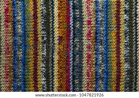 Colorful Knit Fabric Texture. Blank Background of Knitted Sweater Cloth