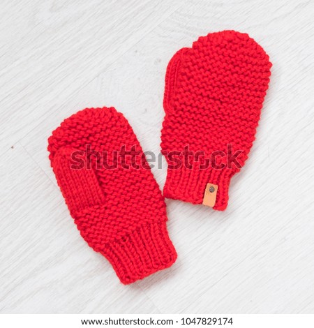 cozy knitted winter mittens