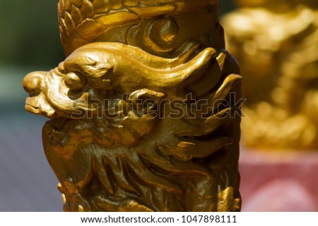 close-up gold dragon 