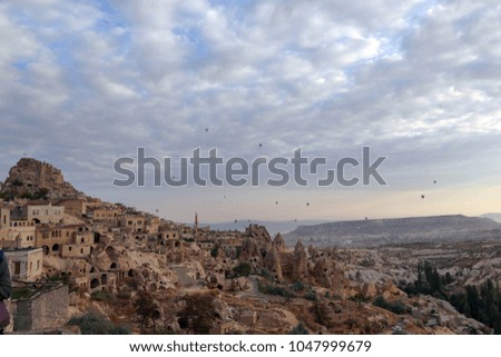 Travel and tourism in Turkey. Famous sightseeing Cappadocia, Anatolia.