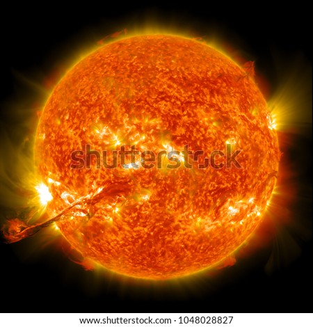 Sun. Global warming. Elements of this image furnished by NASA