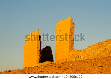 Nadora Temple in the Kharga Desert of Egypt