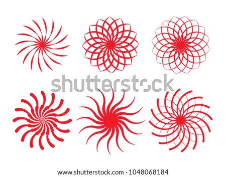 red flower vector
