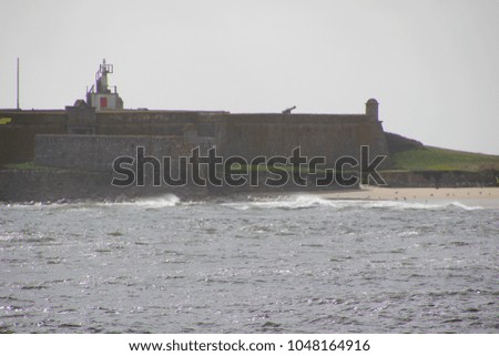 old fortress on an island on the northwestern Atlantic coast of spain