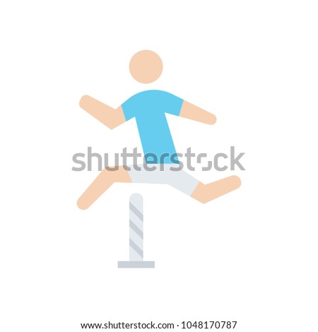 Hurdle jumping icon