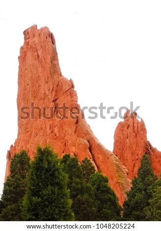 close up view of tower of babel in garden of the gods colorado spring usa