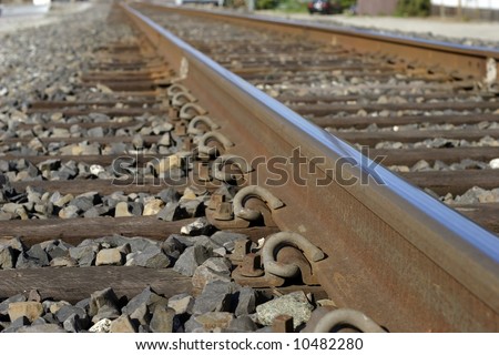 railroad tracks in perspective