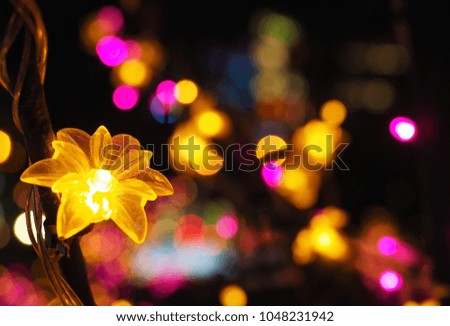 Lighting flower whit bokeh background.