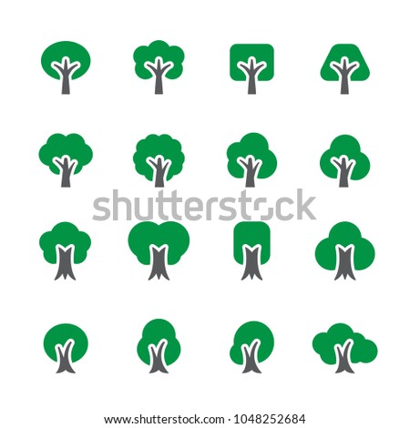 Tree icon set