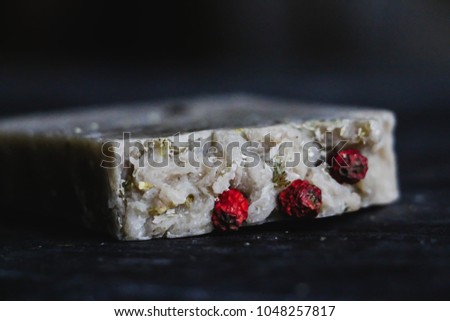 soap with herbs and berries