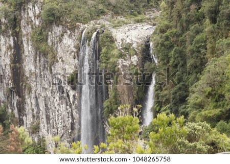 waterfall on brazil