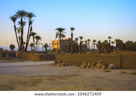 Karnak Temple, The ruins of the temple, 
Embossed hieroglyphs on the wall