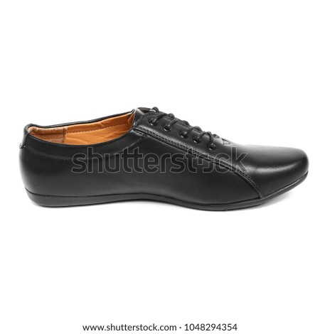 Men's leather fashion shoes isolated on white background