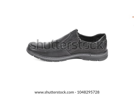 Mans Leather shoes on white background