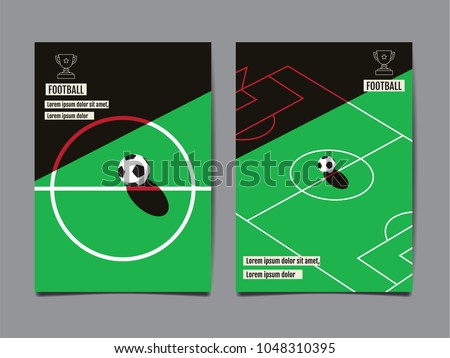 Template Sport Layout Design, Flat Design, single line,  Graphic Illustration, Football, Soccer, Vector Illustration.