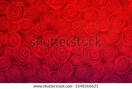 Dark Red vector doodle bright pattern. Colorful abstract illustration with roses in doodle style. The completely new template can be used for your brand book.