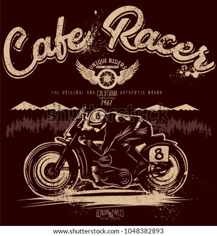 cafe racer,vector graphics for the cool guys