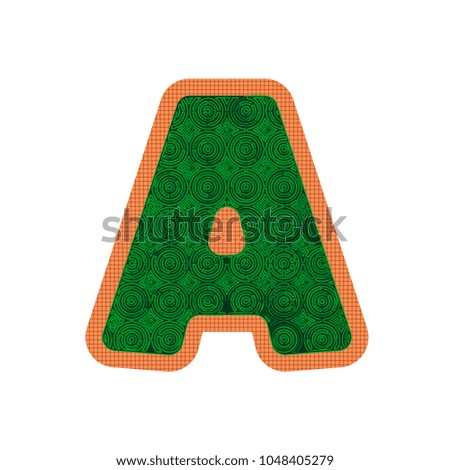 Alphabet labirint green A