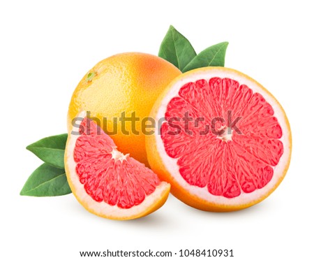 grapefruit isolated on white background, clipping path, full depth of field Royalty-Free Stock Photo #1048410931