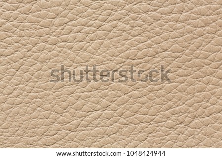 Clean leather texture in classic light colour. High resolution photo.