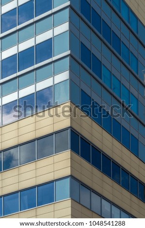 Windows of office building