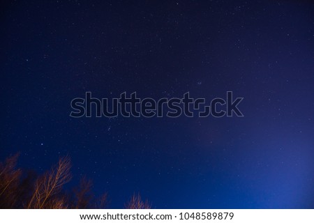 starry sky in night
