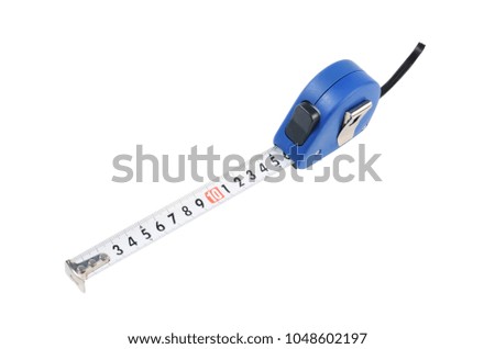 Construction tape measure isolated on white background