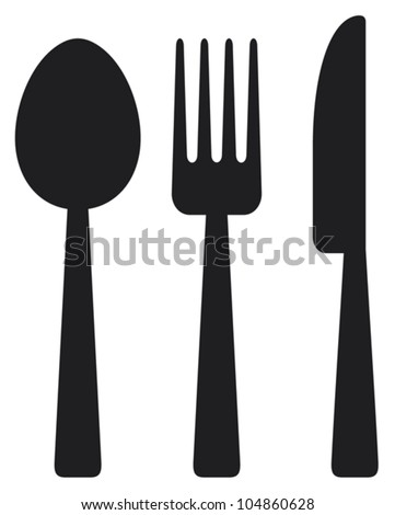 knife, fork and spoon Royalty-Free Stock Photo #104860628
