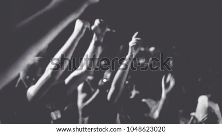 juneteenth End racism.Crowd of protesters people on street.Silhouettes of people raised hands and shouting.Concept of revolution or protest.Black Lives Matter.stop asian hate.Asian racism.Worship. Royalty-Free Stock Photo #1048623020