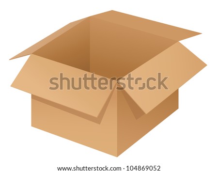 Illustration of a box on white - EPS
