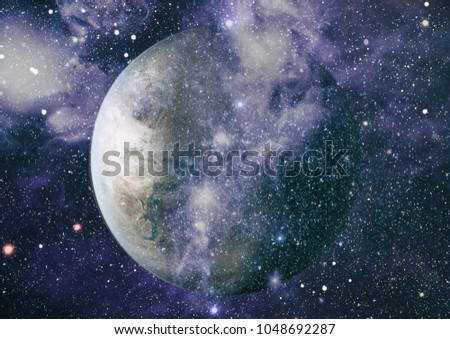 Galaxies in Outer Space Showing the Beauty of Space exploration. Planet Texture furnished by NASA