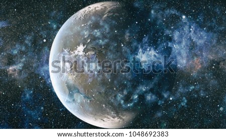 Galaxies in Outer Space Showing the Beauty of Space exploration. Planet Texture furnished by NASA