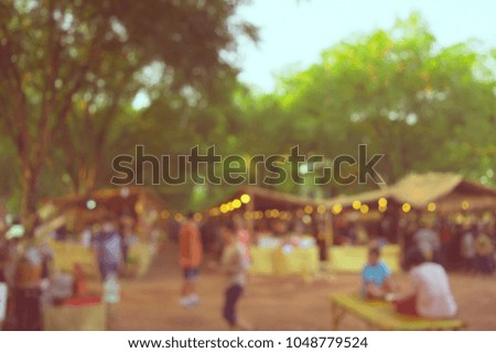 (Vintage tone) Festival Event day Blurred defocused Bokeh abstract Background