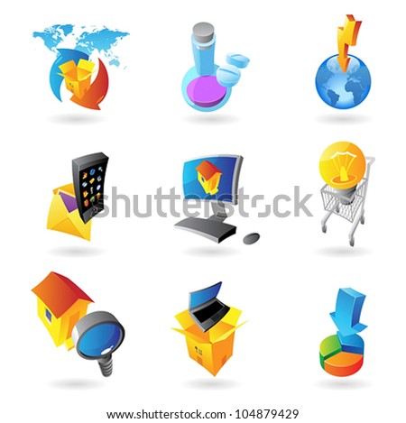 Icons for industry. Vector illustration.