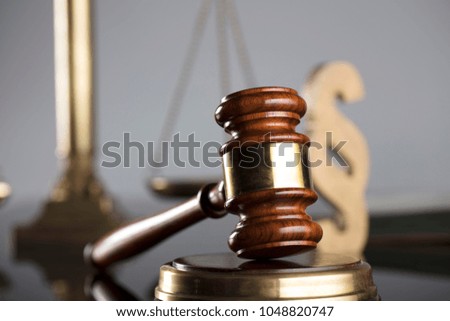Judges gavel on bright background. Law and justice concept.