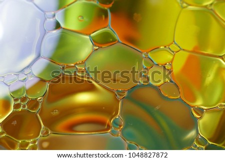 Colorful water with oil