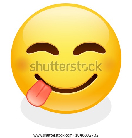 Yum Expression Emoji Smiley Face Vector Design Art Royalty-Free Stock Photo #1048892732