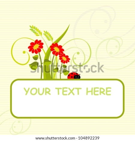 background with summer flowers