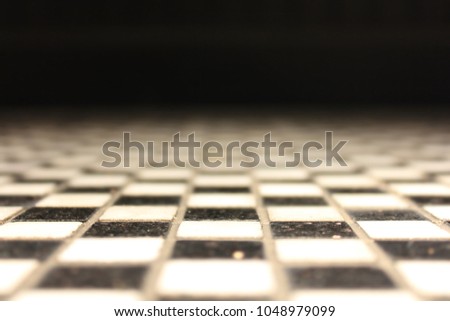 Tile black and white and dark background.
