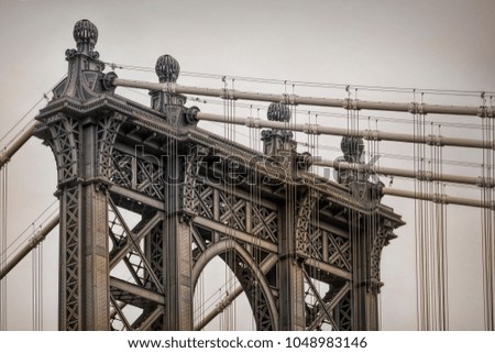 Artistic composition manhattan bridge, New York