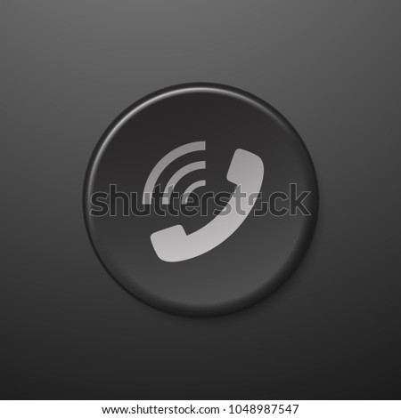 black web icon phone call