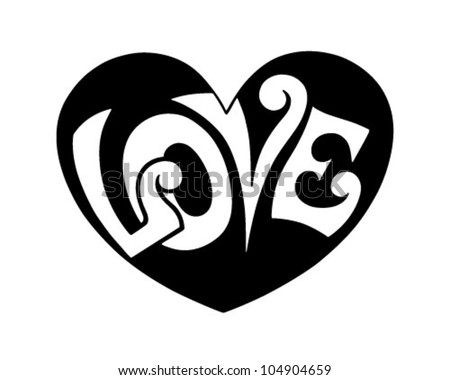 Pop Art Love Heart - Retro Clipart Illustration
