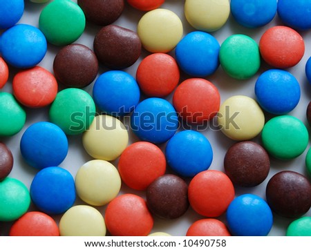A lot of multicolored candies sweet background