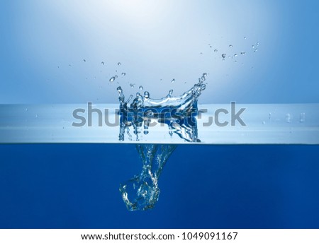 Nice Clear water splashing in the tank