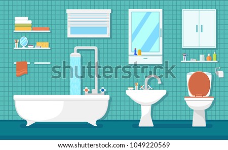 furnishing bathroom interior