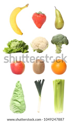 Lovely food in front of a white background