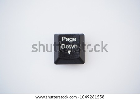 Page down button on White Background